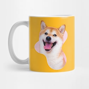 pink shiba inu dog Mug